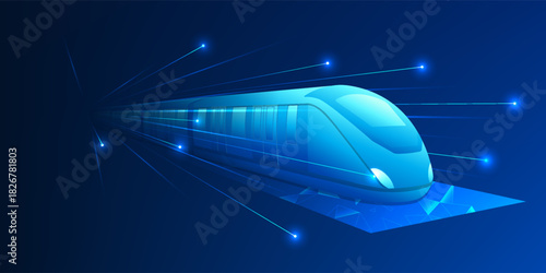 Electric Train Smart Transportation Technology Background, AI Driven Urban Mobility System, Intelligent Passenger Transit Management, Futuristic City Logistics, Digital Network Efficiency