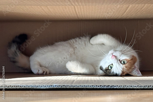Katze im Karton