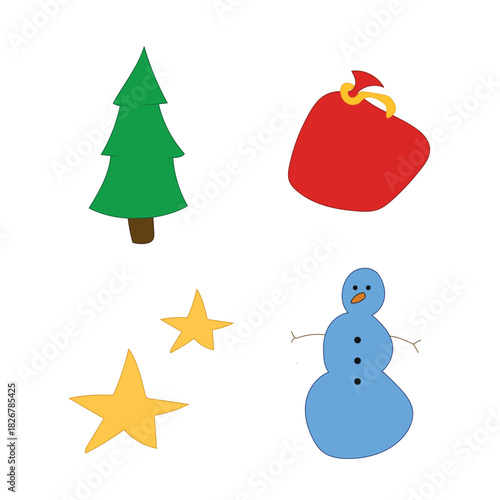 set of christmas icons