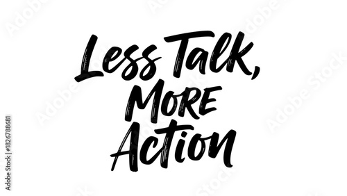 Dynamic motivational typography poster inspiring action and productivity for business success, great for office decor and social media posts