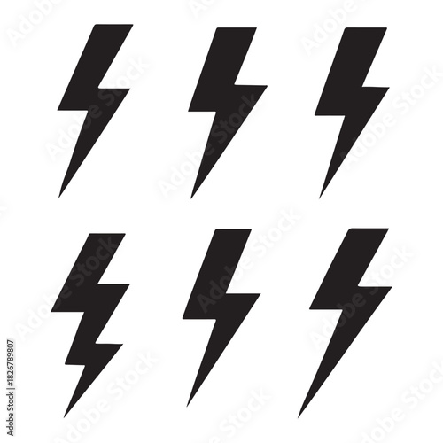 lightning bolt, Thunderbolt icon vector