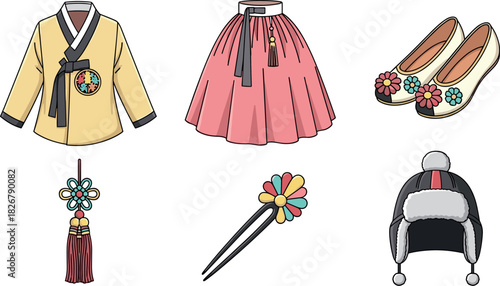 Korean Traditional Clothing and Accessories Collection