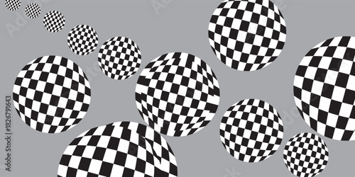 Checkered flag. Racing flag isolated on whit