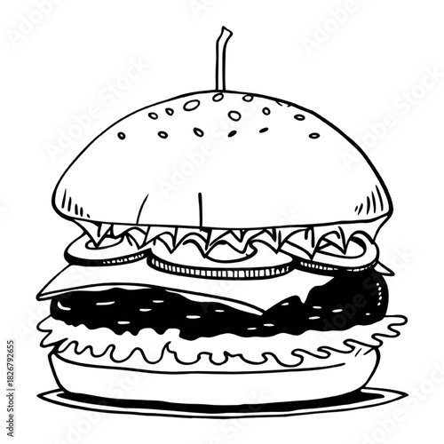 fast food hamburger