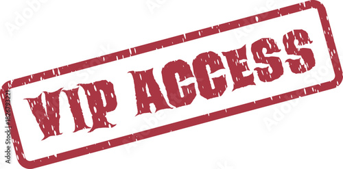 VIP Access Exclusive Red Stamp Mark for Premium Event Entry and Special Privileges