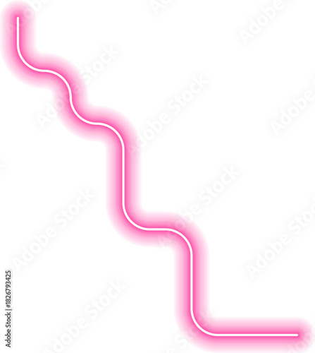 Neon line moves diagonally through maze sections blended with squared waves.