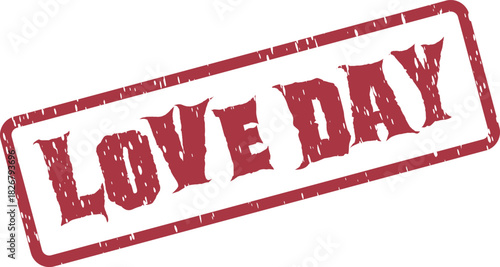 Romantic Love Day Stamp Expressing Affection and Celebrating Special Heartfelt Occasions