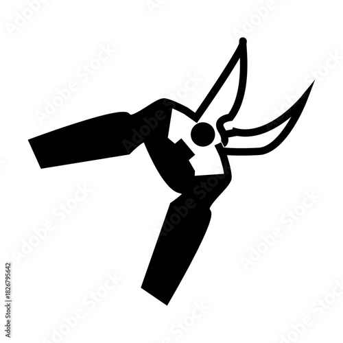 silhouette of a scissors garden vector glyph icon