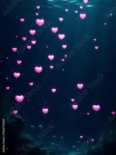 abstract background with hearts