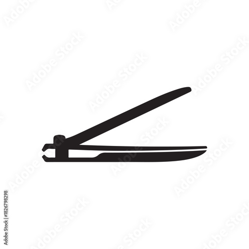 Nail clipper silhouette vector flat illustration design on white background