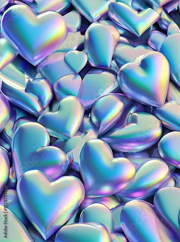 colorful heart shaped confetti