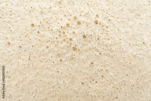Bild auf Leinwand Texture of fermented dough or sourdough with bubbles