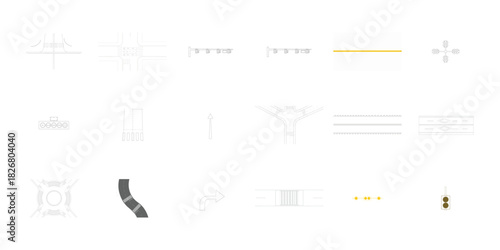 Road Junctions and Traffic Signal Illustrations Keywords: traffic signal, traffic light