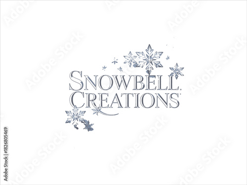 Elegant Winter Logo with Stylized Snowflakes