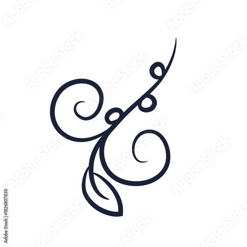 Elegant Floral Motif: A delicate, minimalist representation of nature's beauty, featuring swirling lines, gentle curves, and organic shapes to create a sense of refined elegance.