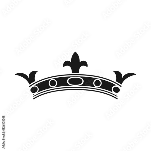 Royal Crown: An elegant and regal illustration of a crown, symbolizing power, authority, and nobility, perfect for design projects seeking a touch of royalty.