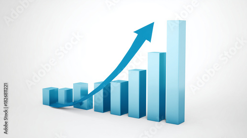 Gráfico 3D com barras e seta ascendente em fundo azul, representando crescimento, resultados positivos, evolução estratégica, negócios e desempenho financeiro em alta Free Download Gráfico 3D com barras e seta ascendente em fundo azul, representando crescimento, resultados positivos, evolução estratégica, negócios e desempenho financeiro em alta - GFXLoad