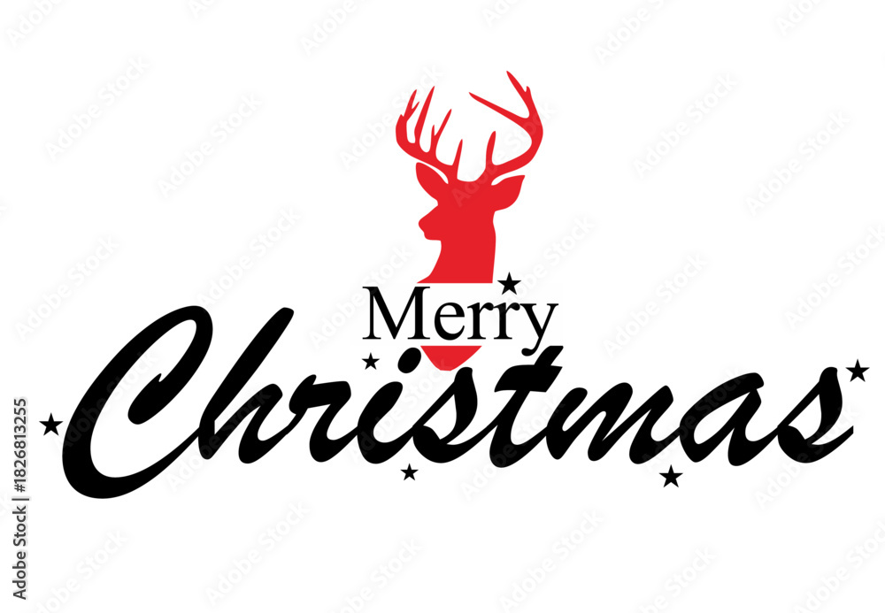 Fototapeta premium CHRISMAST SILHOUETTE DEER 