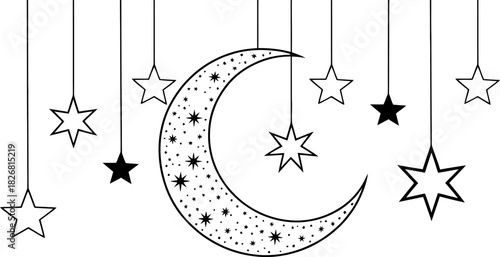 New year greeting card with stars vector illustration featuring a creative compass clock design and travel symbol