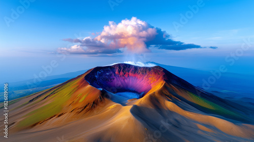 Aerial Shot of Mount Etna S...