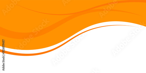 orange and white business wave banner background. overlapping vector waves background.vector eps10