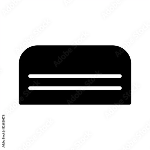 Blackboard eraser icon black