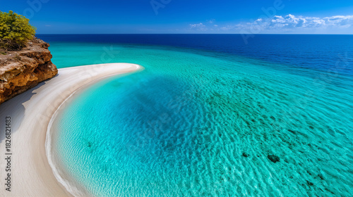 Aerial View of Turquoise Bl...