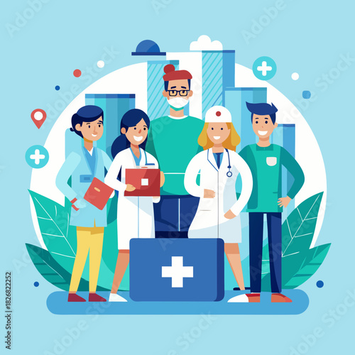 Professional Medical Team Standing Together