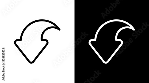 Arrow Down With Icon Set Design