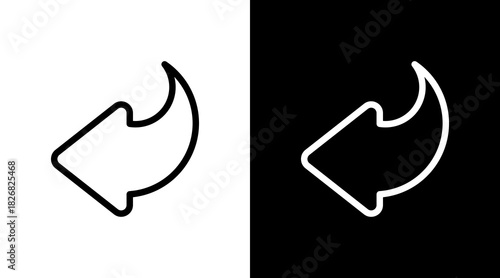 Arrow Left With Icon Set Design