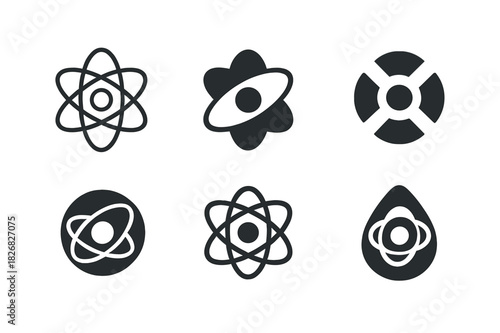 Catalyst Logo Variations. catalyst. Icon set. Set Logo of catalyst: fusion core. harmonious logo variations of the same emblematic concept, each with different