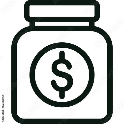 Clean flat finance and banking icon set featuring credit cards, wallet, shield, money bags, stacked coins, banknotes, receipts, financial documents, safe box, banks, cloud download, and savings jars