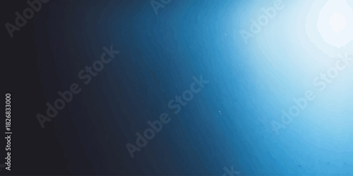 Abstract blue gradient background with a glowing light source effect