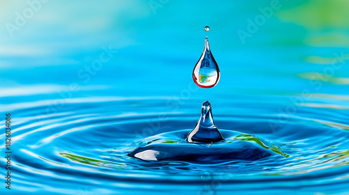 Fresh Water Droplet Falling...