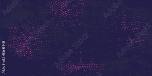 Purple Abstract colored background with futuristic wave dots. Modern vector background with dynamic waves. Sports poster vector background template.