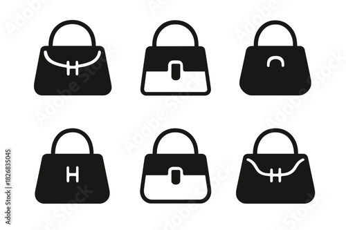 Luxury Boutique Logos. Luxury Boutique. Icon set. Set Logo of Luxury Boutique: Elegant Dress Form. harmonious logo variations of the same emblematic concept