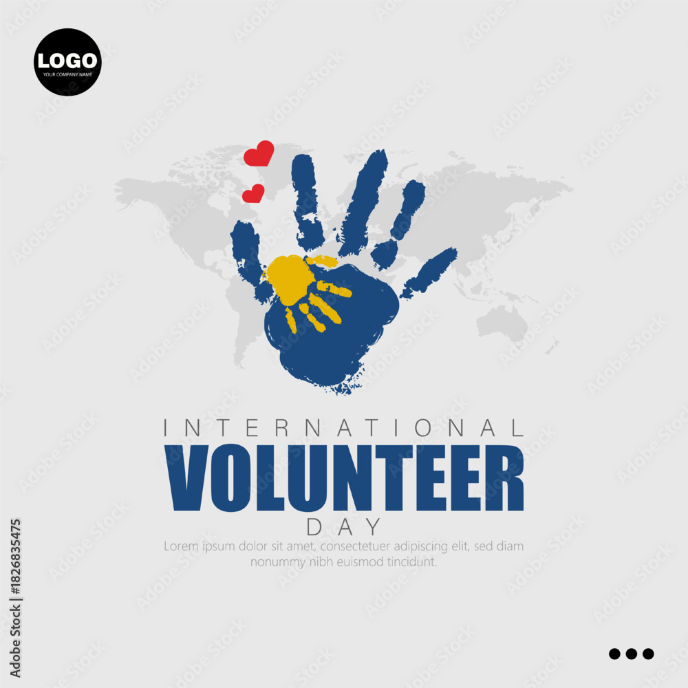 Fototapeta premium International Volunteer Day, observed on December 5th.