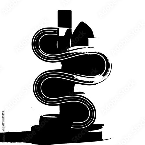vector illustration of a black and white background