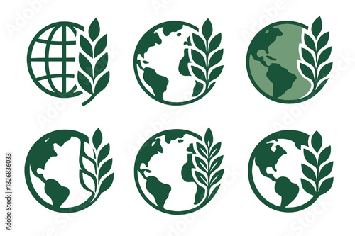 Agricultural Trade Icons. Trade in agricultural products and commodities. Icon set. Set Logo of trade in agricultural products and commodities: global grain