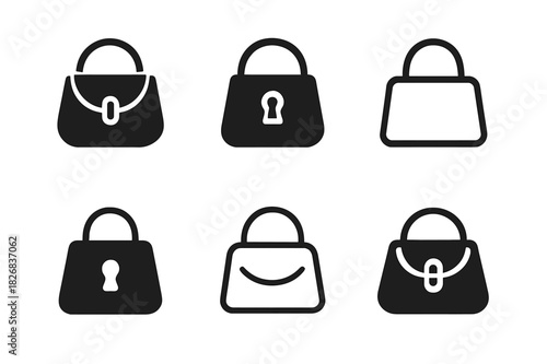 Luxury Boutique Logos. Luxury Boutique. Icon set. Set Logo of Luxury Boutique: Elegant Dress Form. harmonious logo variations of the same emblematic concept