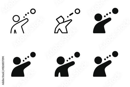 Snowball Fight Logos. Snowball fight. Icon set. Set Logo of snowball fight: team flags planted in a snowy field of play. harmonious logo variations of the same