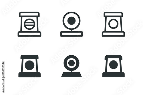 Niche Business Icons. Business ideas for niche markets. Icon set. Set Logo of niche business ideas: specialized product display. harmonious logo variations of