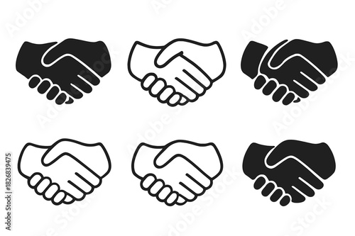 Entwined Hands Logos. Close-up photographs of hands touching or entwining. Icon set. Set Logo of hands entwined: two hands holding. harmonious logo variations