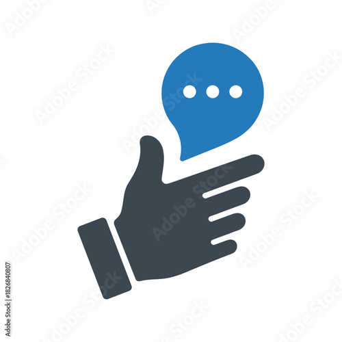 Chat message speech bubble icon. Text messaging bubble icon
