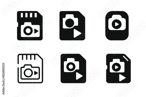 Photography Icons Set. Photography Essentials. Solid icon set of Photography Essentials: DSLR camera, tripod, soft light, reflector, aperture icon, lens,