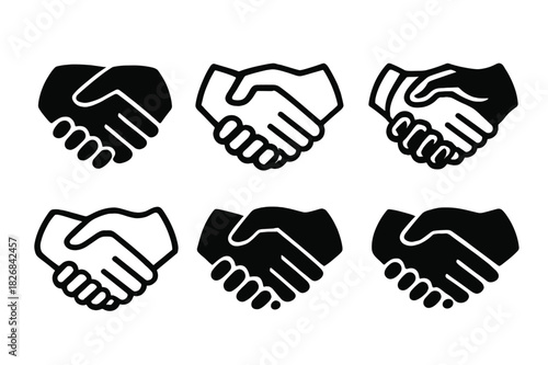 Entwined Hands Logos. Close-up photographs of hands touching or entwining. Icon set. Set Logo of hands entwined: two hands holding. harmonious logo variations