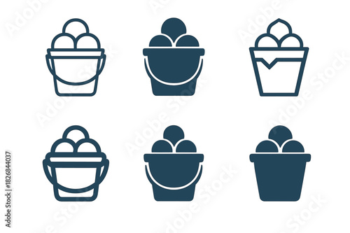 Snowball Fight Logos. Snowball fight. Icon set. Set Logo of snowball fight: team flags planted in a snowy field of play. harmonious logo variations of the same