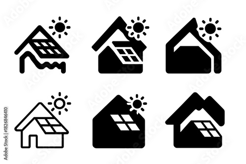 Eco-Friendly Building Logos. alternative building materials for eco-friendly homes. Icon set. Set Logo of alternative building materials for eco-friendly