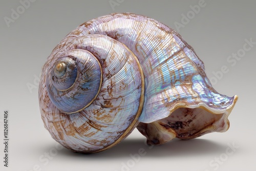 Beautifully Intricate Shell Showcasing Stunning Colors and Patterns on a Smoo...