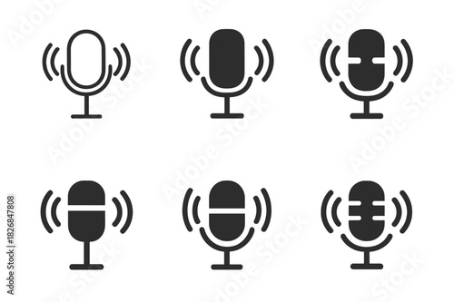 Singing Logo Variations. Crevice. Solid icon set of crevice: rock, cliff, crack, mountain, rope, climber, shadow, chisel, helmet, lantern, tree root, pebble.